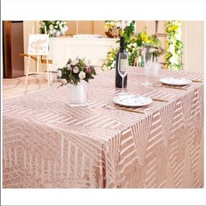 Rose gold sequin gorgeous tablecloth